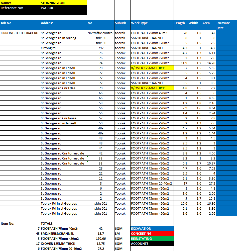 St.Georges Rd WA-850