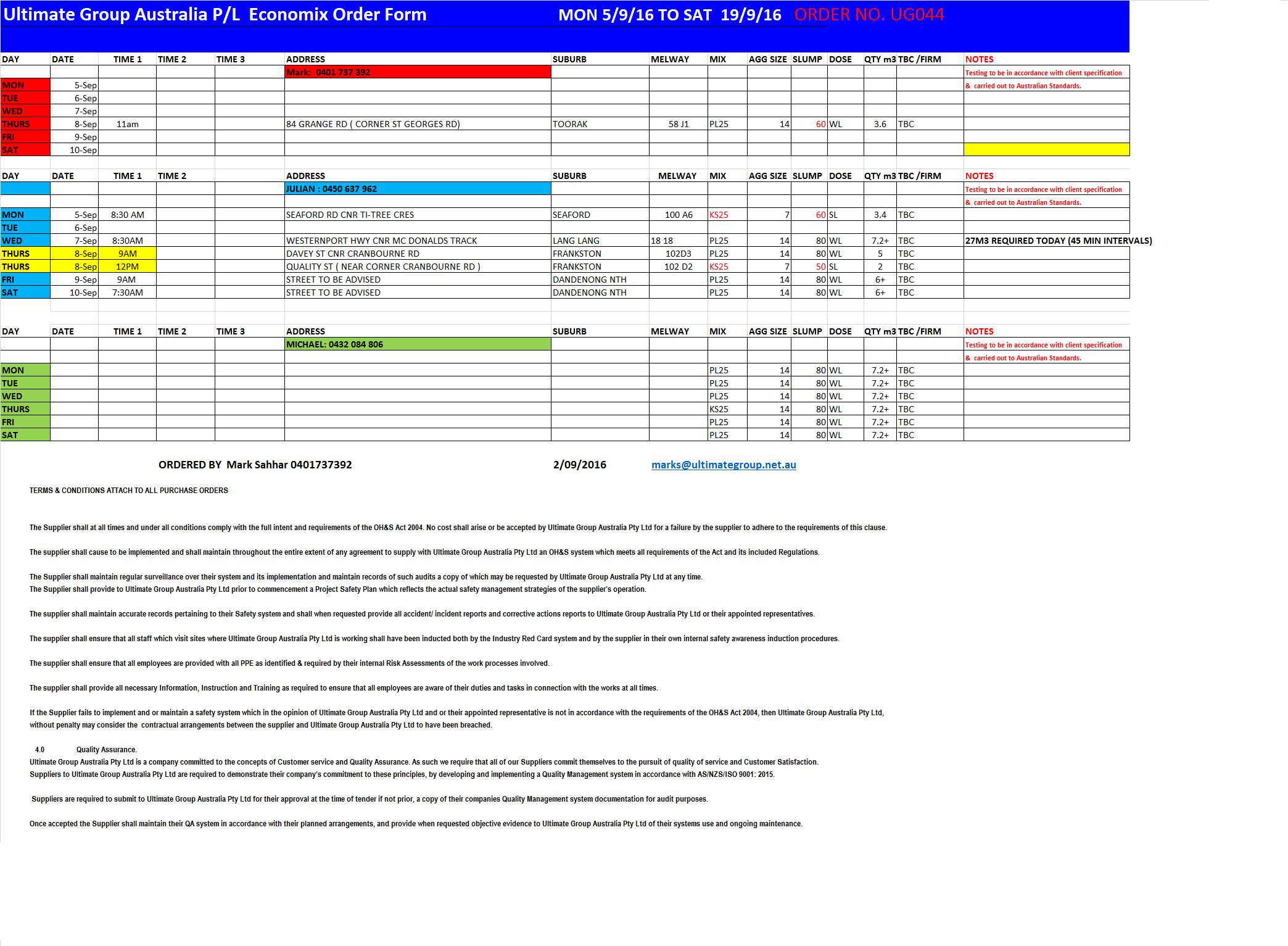 UGO44-CONCRETE ORDER 2ND SEPTEMBER  2016